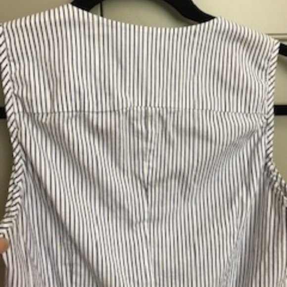 INTERMIX Striped Peplum Buttoned Blouse - Picture 8 of 9